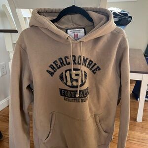 Vintage Abercrombie & Fitch Brown Football Hoodie